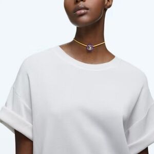 Swarovski Dulcis Necklace ChokerJewelry Purple Yellow Adjustable New In Box NWOT